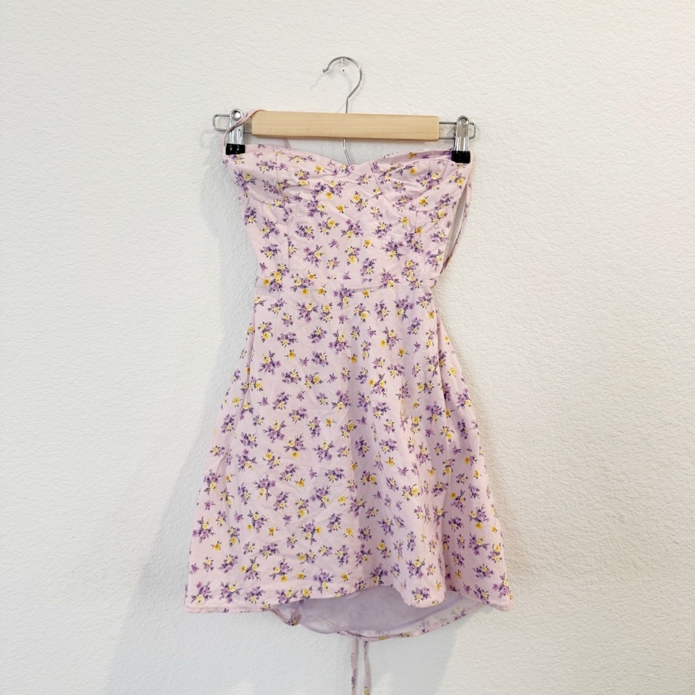 ZARA- NWOT Floral Printed Linen Blend Mini Dress- S